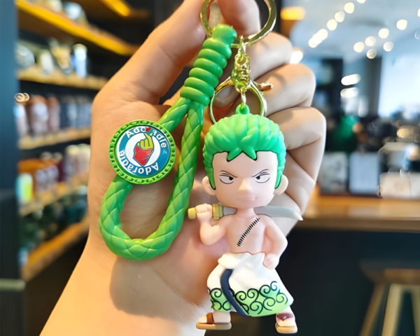 One Piece Zoro Rubber Keychain - Image 2