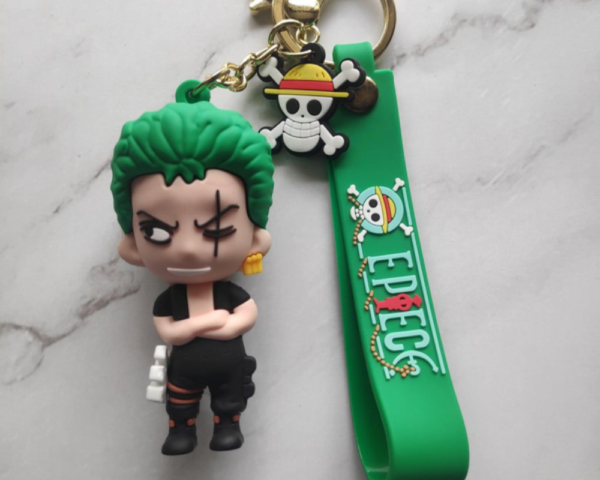 One Piece Zoro Rubber Keychain - Image 2