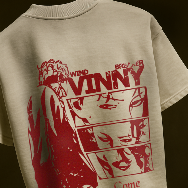 Vinny – Wind Breaker Oversized Tee - Image 2